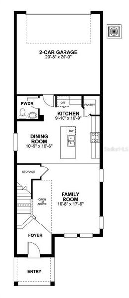 2D floor plan layout of this home in Lake Star at Ovation, Winter Garden, FL (Image 3).