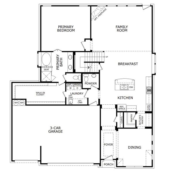 2D floor plan layout for the Concept 3015 by Risewell Homes in Silo Mills, Joshua, TX (Image 3). 2D floor plan layout for the Concept 3015 by Risewell Homes in Silo Mills, Joshua, TX (Image 3).