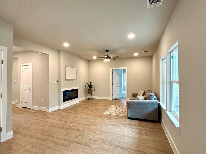 Electric fireplace in the living room Electric fireplace in the living room
