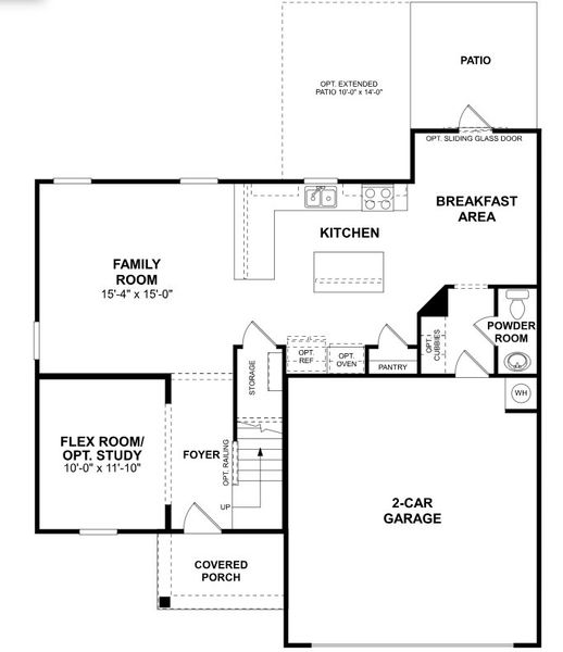 2D floor plan layout for the Dearborn II by M/I Homes in Boulder Ridge, Gastonia, NC (Image 3). 2D floor plan layout for the Dearborn II by M/I Homes in Boulder Ridge, Gastonia, NC (Image 3).