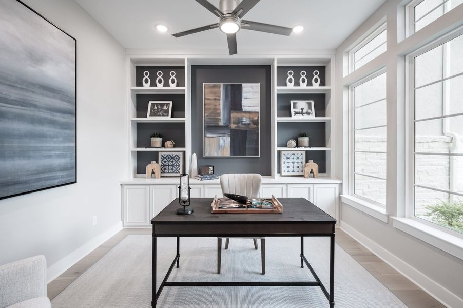 Representative furnished interior of a home built from the Snyder by Tri Pointe Homes in Harvest Green, Richmond (Image 40).