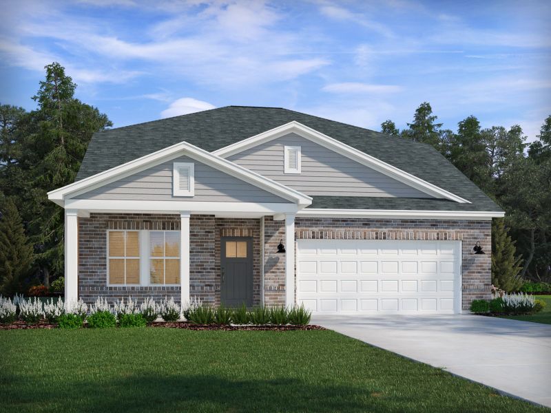 Representative exterior photo of a completed home built from the Manchester by Meritage Homes in River Ridge, Clarksville, TN (Image 10).