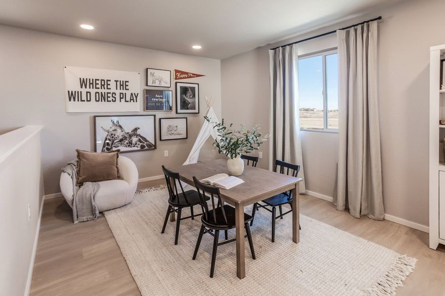 Representative furnished interior of a home built from the Clemens by Hartford Homes in Bloom, Fort Collins (Image 38).