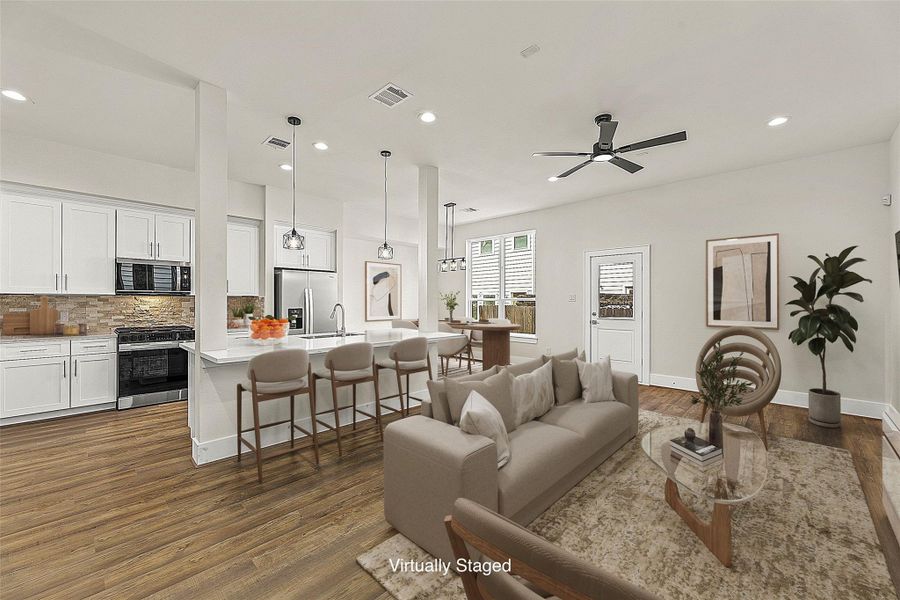 Furnished interior view inside a new home in , Houston (Image 16).