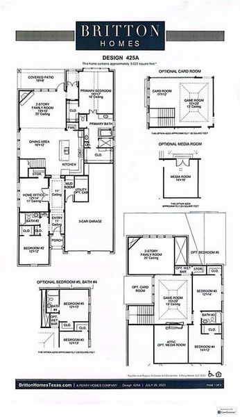 2D floor plan layout of this home in Fields 50', Frisco, TX (Image 5). 2D floor plan layout of this home in Fields 50', Frisco, TX (Image 5).