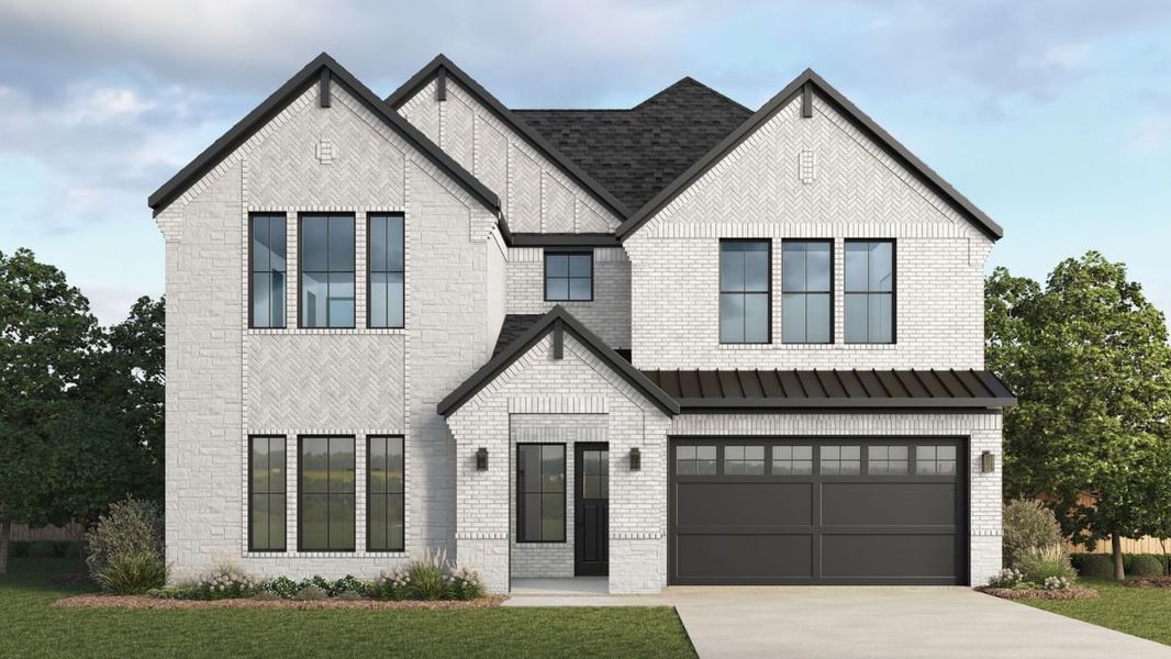 Representative exterior photo of a completed home built from the Medford by D.R. Horton in Greenwood Square, Richardson, TX (Image 1).