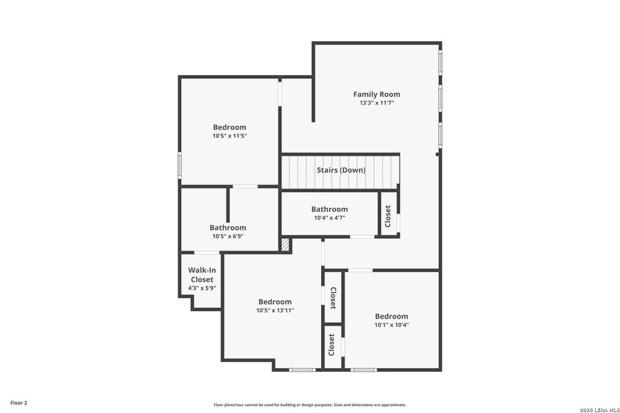 2D floor plan layout of this home in Vida, San Antonio, TX (Image 5).