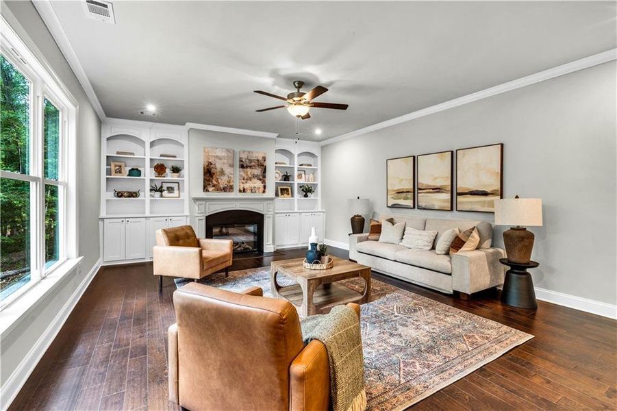 Furnished interior view inside a new home in The Estates at Hurricane Pointe, Douglasville (Image 30). Furnished interior view inside a new home in The Estates at Hurricane Pointe, Douglasville (Image 30).