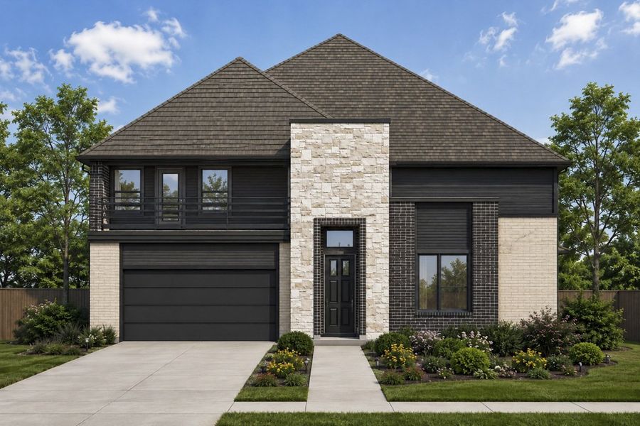 Representative exterior photo of a completed home built from the The Montgomery by Lillian Custom Homes in Polo Ridge, Forney, TX (Image 6).
