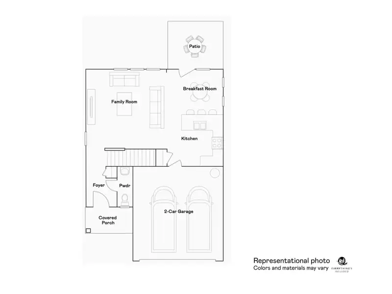 2D floor plan layout of this home in Shannon Woods, Maiden, NC (Image 3).
