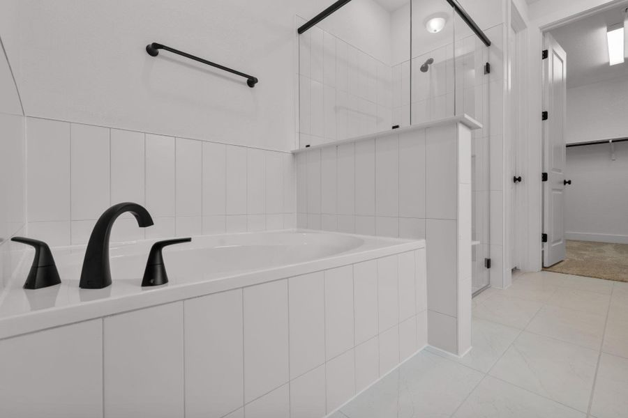 Primary Bath retreat with garden tub & walk-in shower