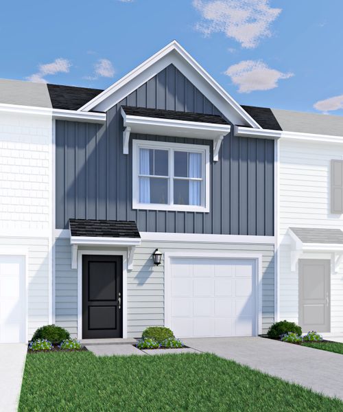 Representative exterior photo of a completed home built from the Jarrod by Veranda Homes in Trenton Place, Roebuck, SC (Image 4).