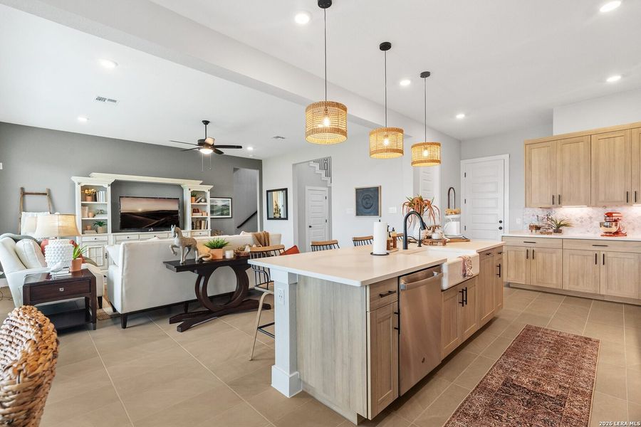 Furnished interior view inside a new home in Village at Three Oaks, Seguin (Image 9).