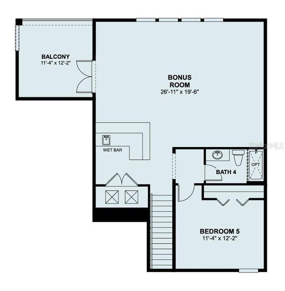 2D floor plan layout of this home in Ravencliffe, Oviedo, FL (Image 3).