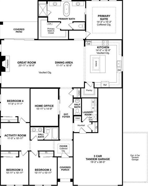 2D floor plan layout of this home in Wellington, Haslet, TX (Image 4).