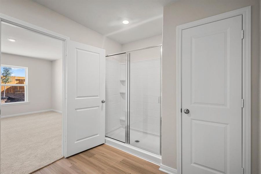 Master Bathroom with spacious shower.