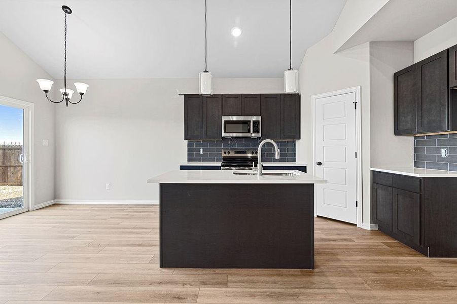 Furnished interior view inside a new home in Trails of Fossil Creek, Fort Worth (Image 12).