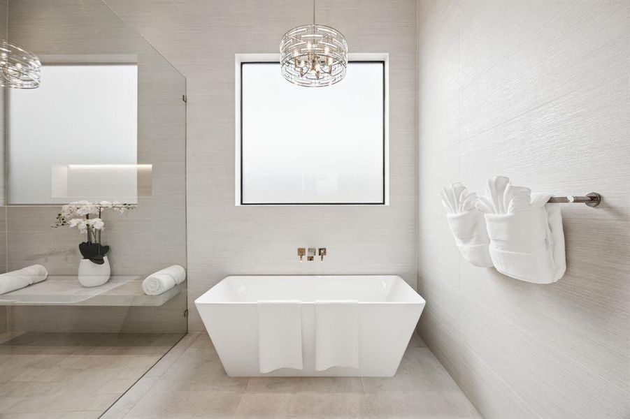 Furnished interior view inside a new home in Avadene at Las Colinas, Irving (Image 27).