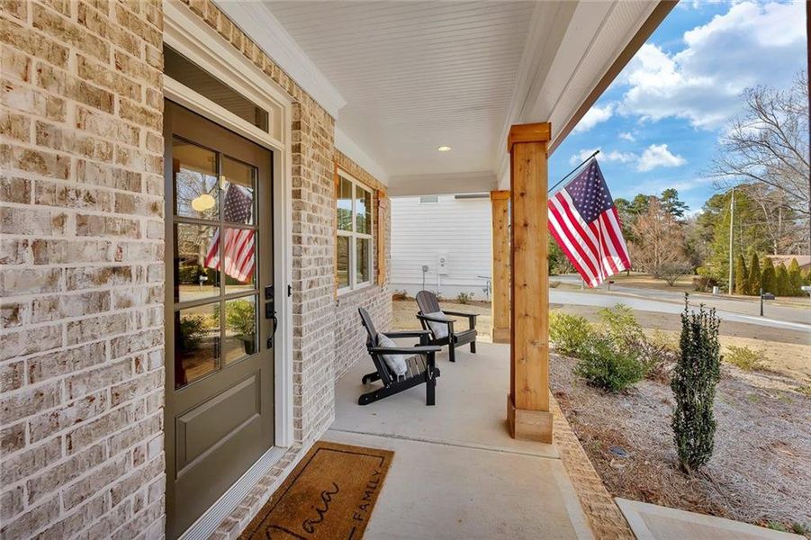 Exterior details and patio area of a home in , Marietta (Image 32).