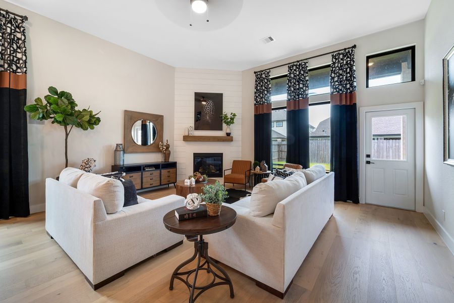 Furnished interior view inside a new home in Massey Oaks, Pearland (Image 14).