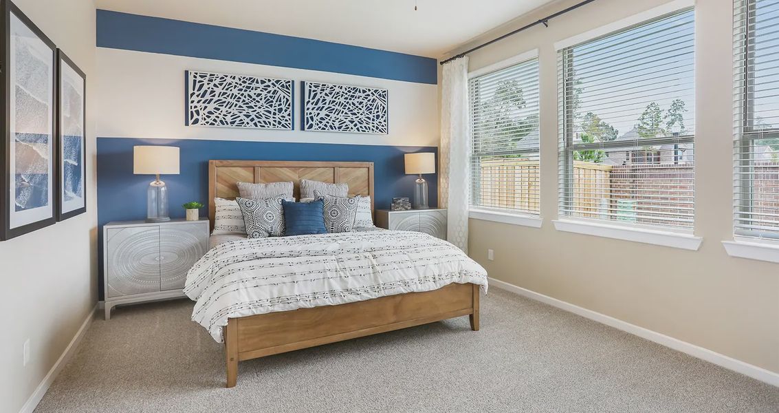 Representative furnished interior of a home built from the Oakley by Chesmar Homes in Wood Leaf Reserve, Tomball (Image 8).