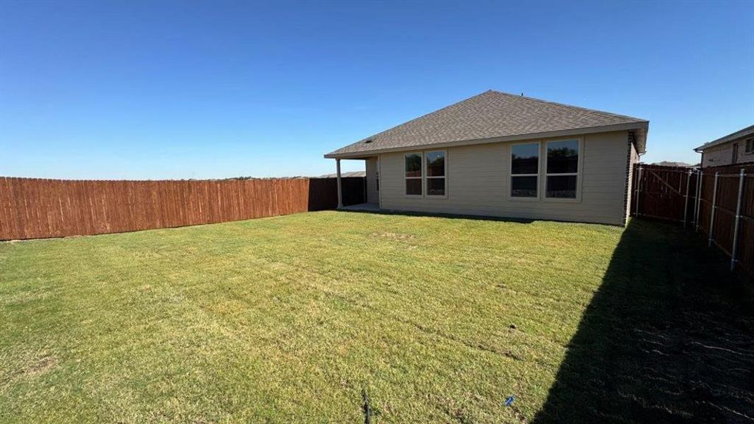 Yard- All Home and community information, including pricing, included features, terms, availability and amenities, are subject to change at any time without notice or obligation. All Drawings, pictures, photographs, video, square footages, floor plans, elevations, features, colors and sizes are approximate for illustration purposes only and will vary from the homes as built.