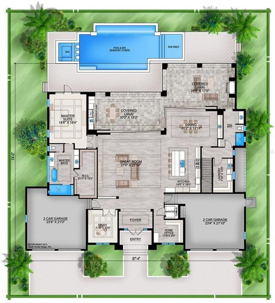 2D floor plan layout of this home in , Windermere, FL (Image 4).