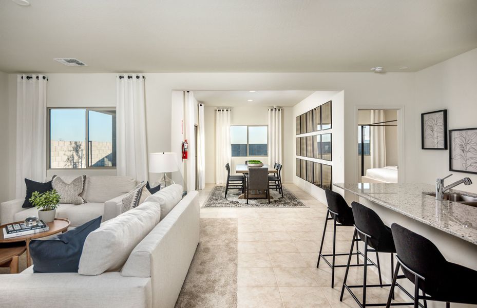 Representative furnished interior of a home built from the Lavender by Centex in Entrada La Coraza at Rancho Sahuarita, Sahuarita (Image 5).