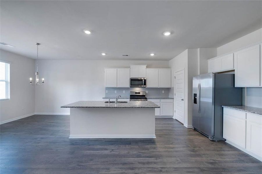 Furnished interior view inside a new home in Jackson Landing, Jefferson (Image 4).