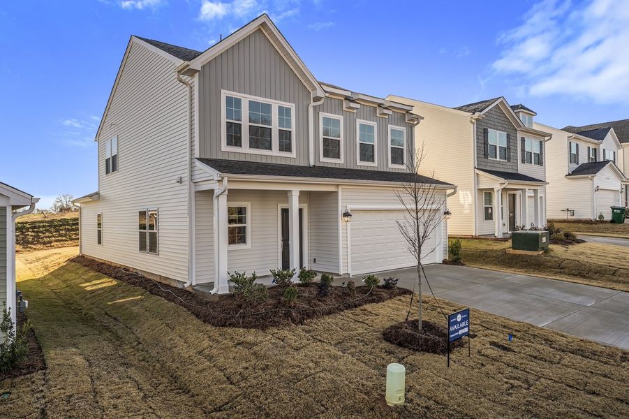 Front exterior of a new home in Richmond Hill, Inman, SC, highlighting curb appeal (Image 19).