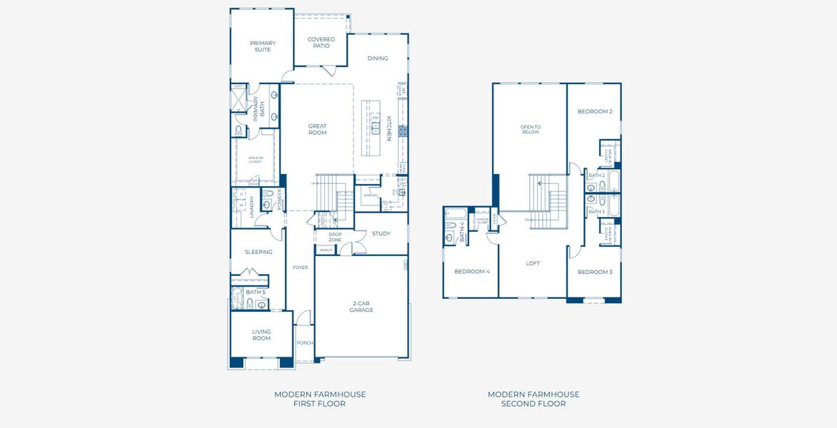 2D floor plan layout for the 4063 by Risewell Homes in Bluff Haven, Georgetown, TX (Image 5).