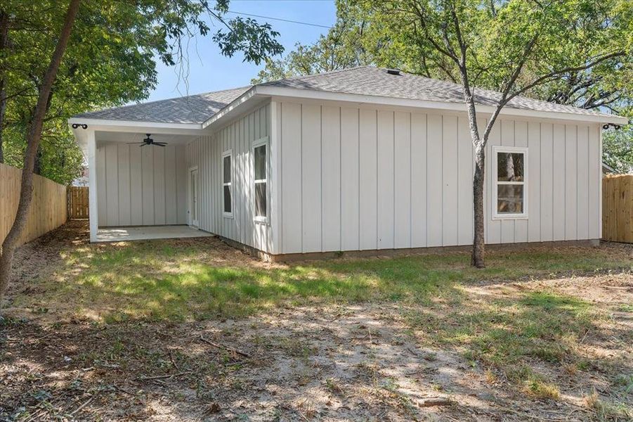 Exterior details and patio area of a home in , Fort Worth (Image 1). Exterior details and patio area of a home in , Fort Worth (Image 1).