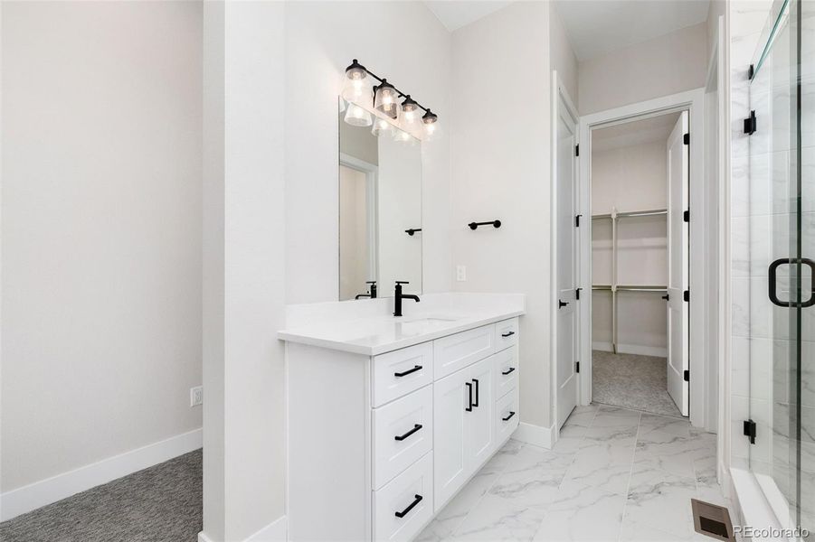 Furnished interior view inside a new home in Kitchel Lake at Serratoga Falls, Timnath (Image 12).