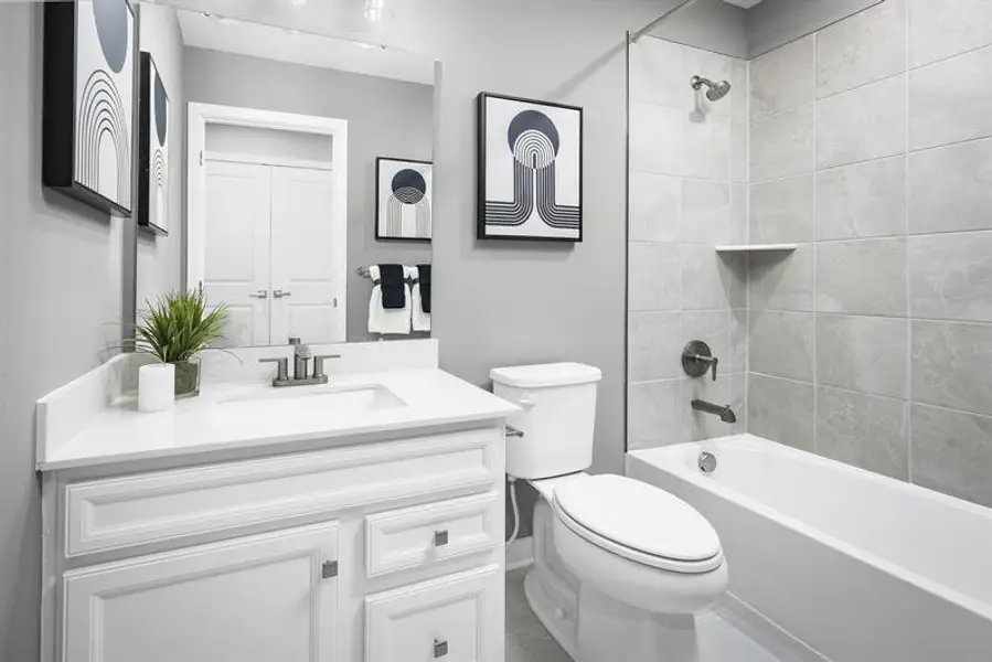Furnished interior view inside a new home in McCain's Station Townhomes, Gallatin (Image 13).