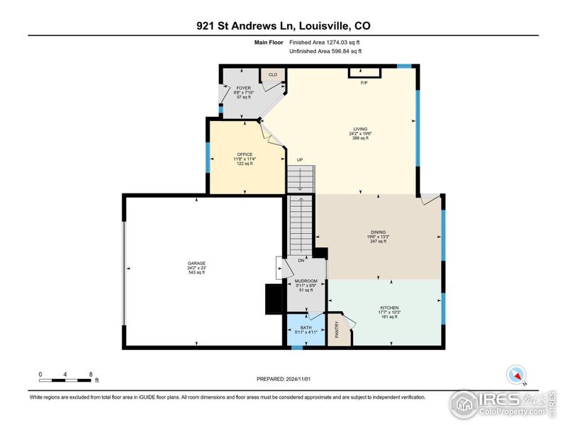 Main level floor plan