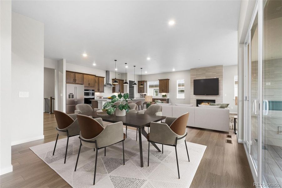 Furnished interior view inside a new home in Hilltop at Inspiration, Aurora (Image 8).