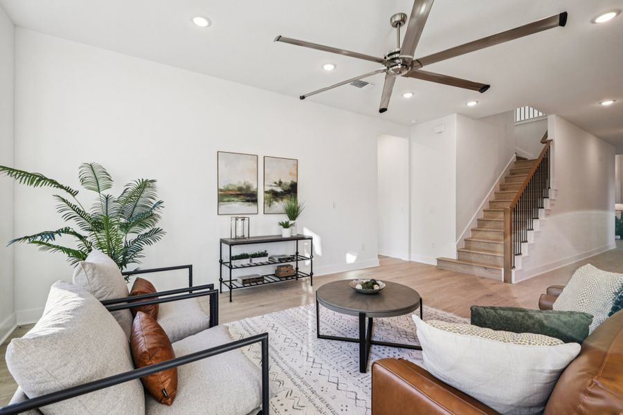 Furnished interior view inside a new home in Sauls Ranch, Round Rock (Image 9).