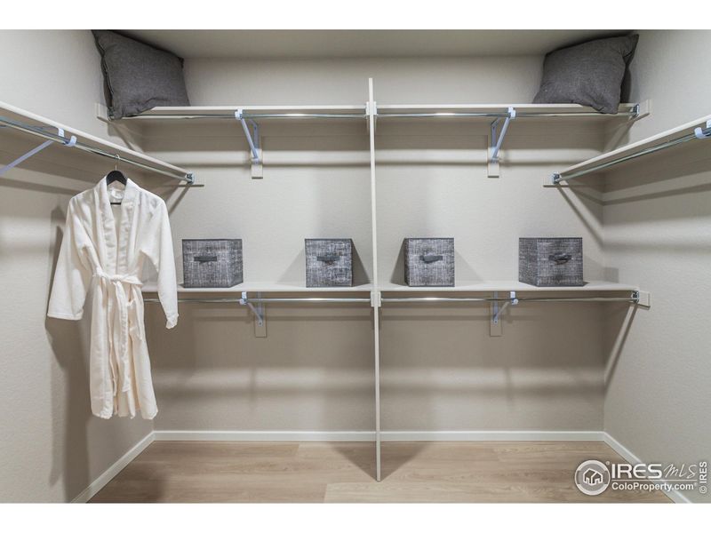 EXAMPLE PHOTO: MASTER BEDROOM WALK IN CLOSET