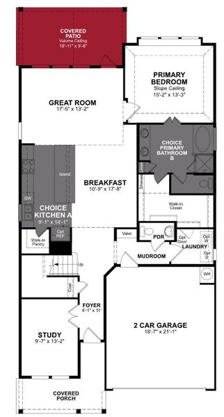 2D floor plan layout of this home in Madeley Creek Preserve, Conroe, TX (Image 4).