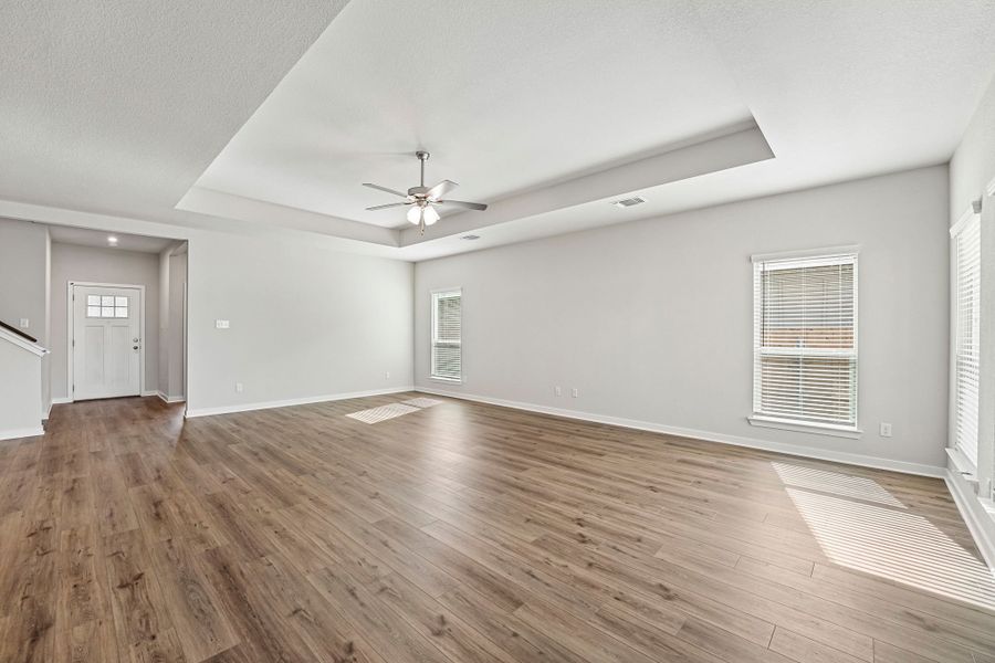 Representative unfurnished interior of a home built from the Honor by Omega Builders in Grove East, Temple (Image 8). Representative unfurnished interior of a home built from the Honor by Omega Builders in Grove East, Temple (Image 8).