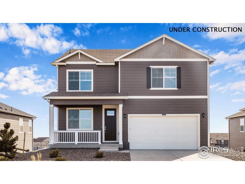 Front exterior of a new home in Westgate, Greeley, CO, highlighting curb appeal (Image 1).