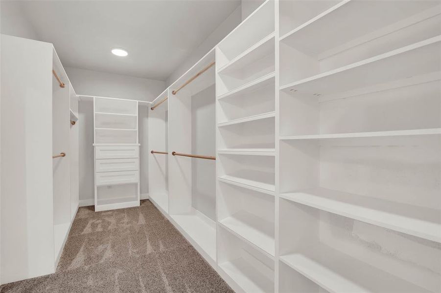 Master closet with custom closet  millwork