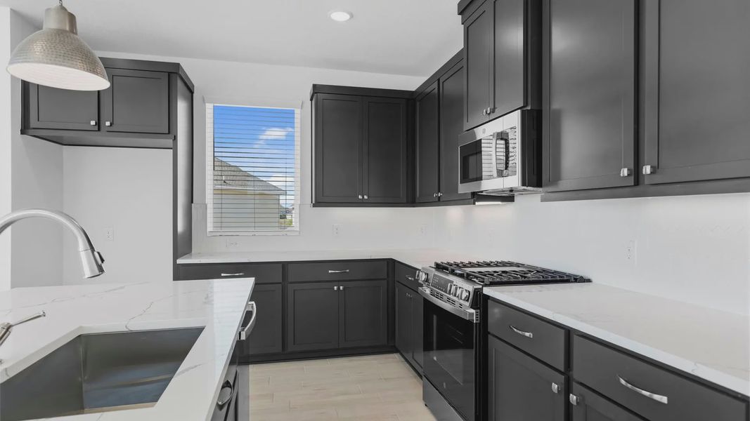 Representative furnished interior of a home built from the Oakdale by Chesmar Homes in Bridgeland Courtyard, Cypress (Image 8).