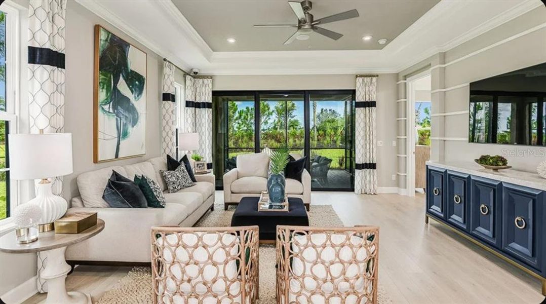 Furnished interior view inside a new home in Esplanade at Azario Lakewood Ranch, Bradenton (Image 16).
