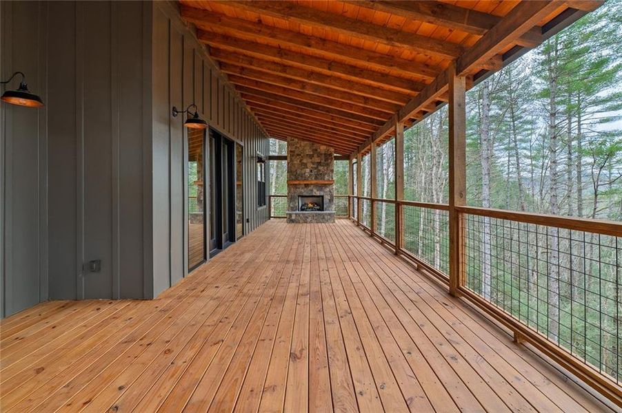 Exterior details and patio area of a home in , Ellijay (Image 14).