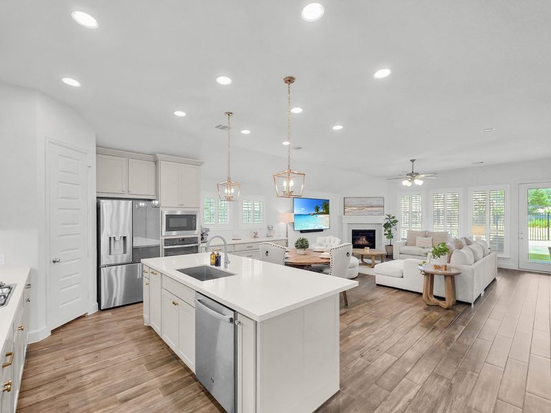 Furnished interior view inside a new home in Artavia, Conroe (Image 37).
