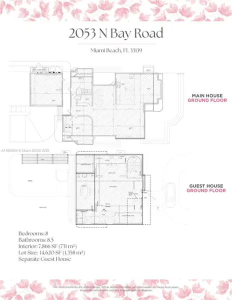 2D floor plan layout of this home in , Miami Beach, FL (Image 5).