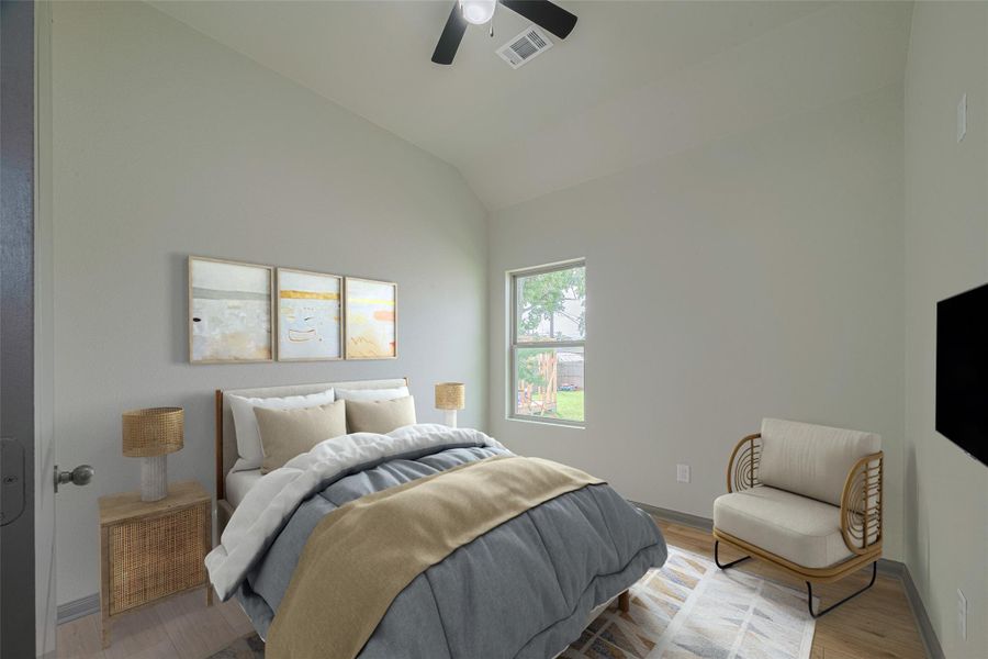 Virtually staged secondary bedroom, for illustration only Virtually staged secondary bedroom, for illustration only