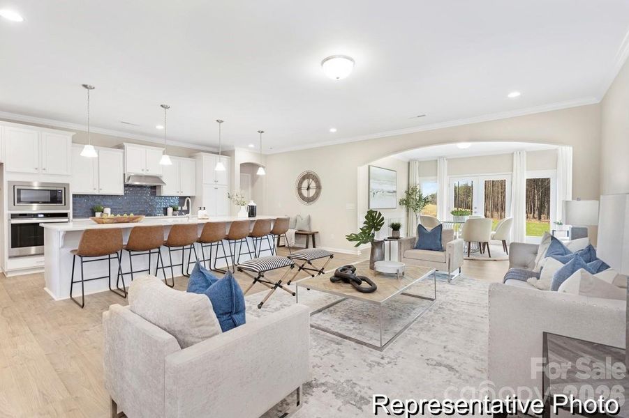 Furnished interior view inside a new home in , Statesville (Image 4).