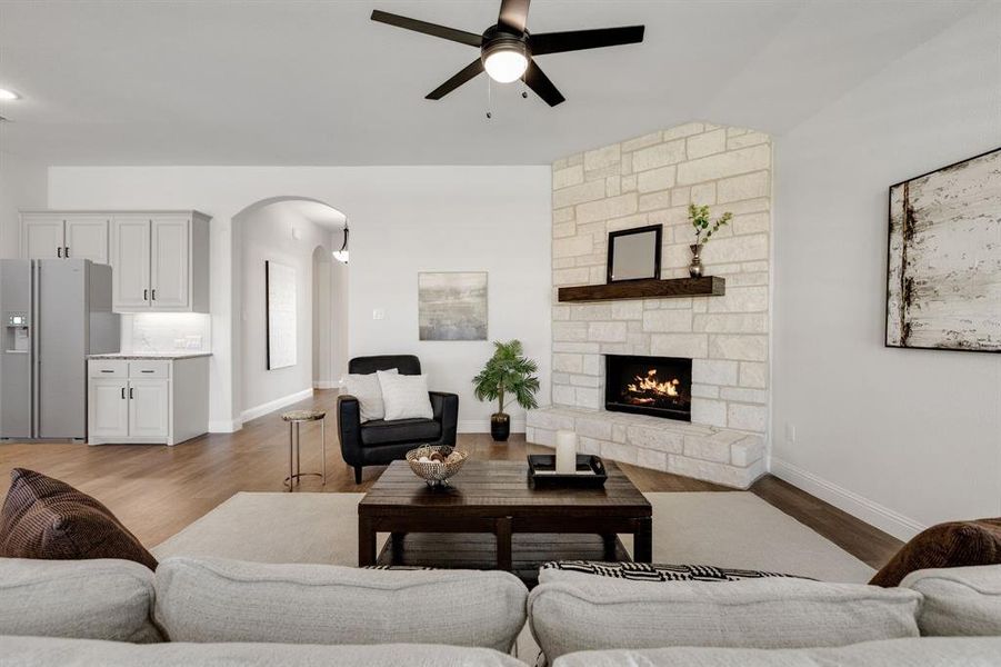 Furnished interior view inside a new home in Lovers Landing, Forney (Image 14).